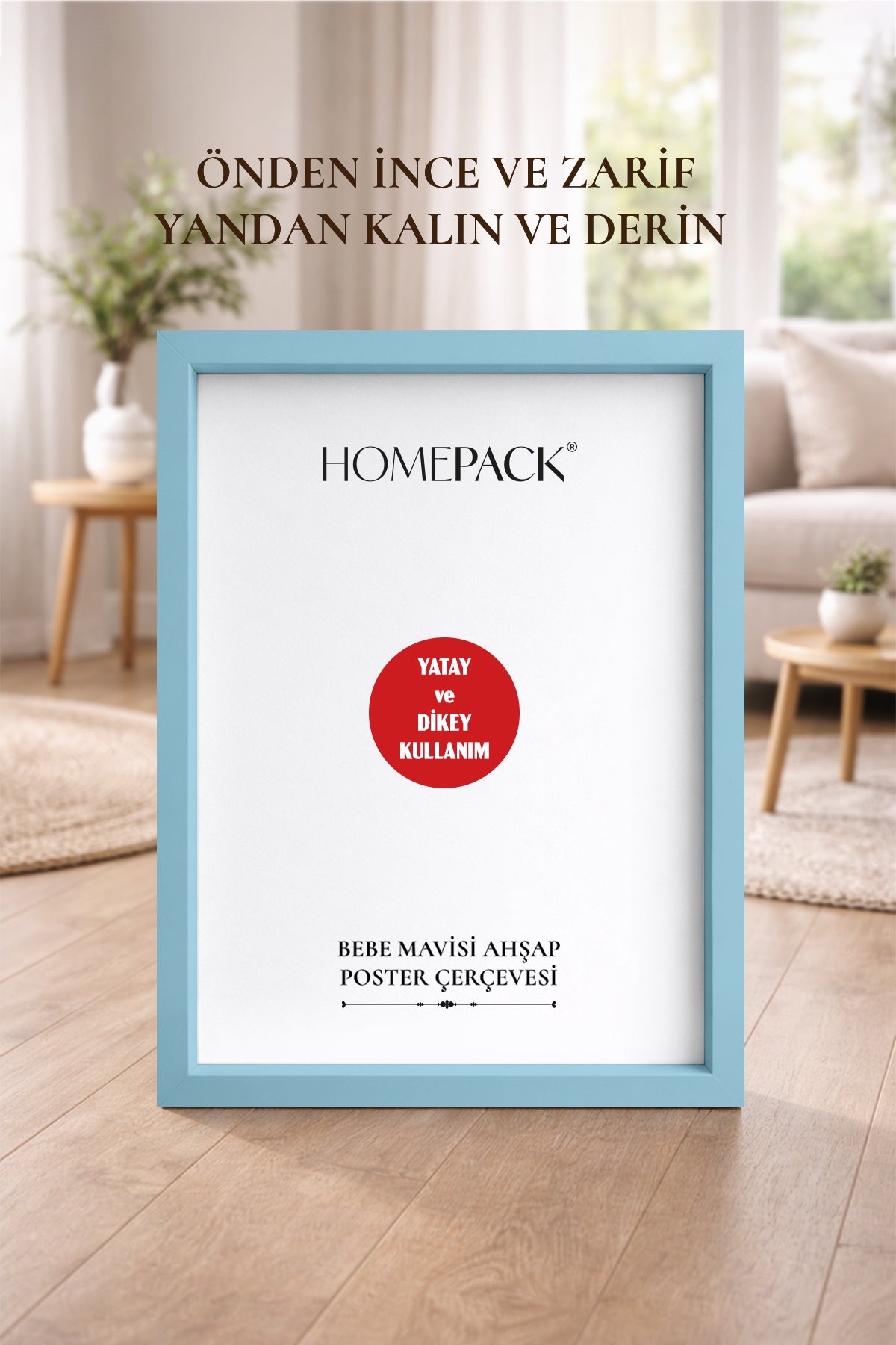 Kalın Poster Çerçevesi - Açık Mavi