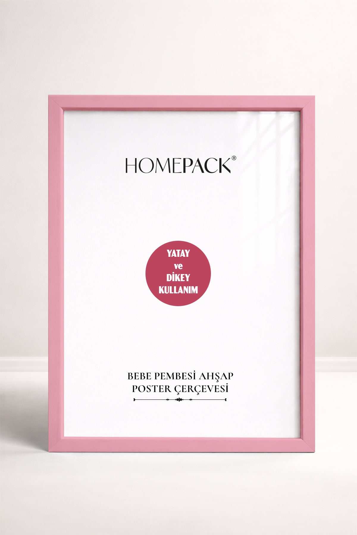 İnce Poster Çerçevesi - Açık Pembe