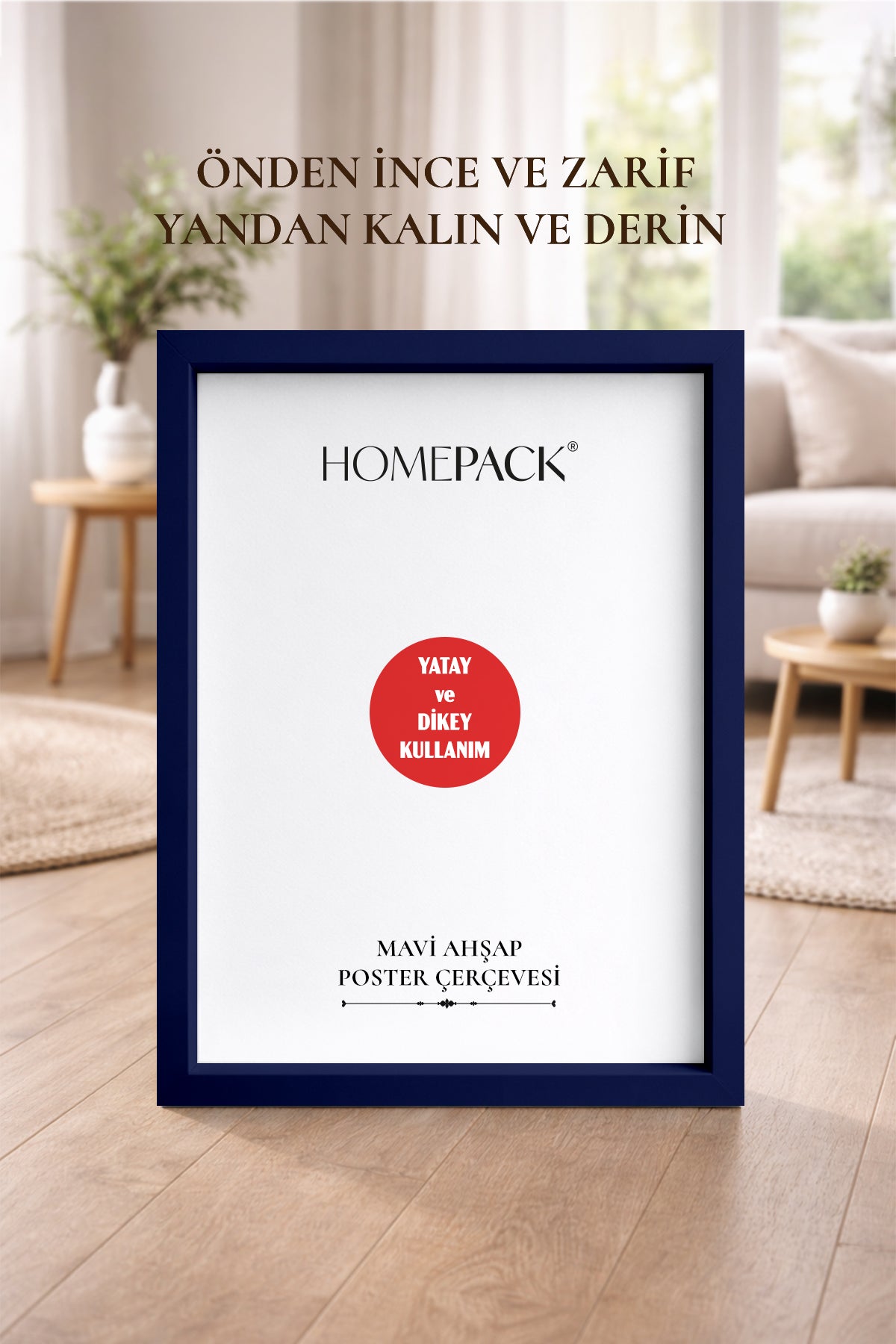 Kalın Poster Çerçevesi - Mavi