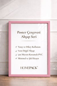 İnce Poster Çerçevesi - Açık Pembe