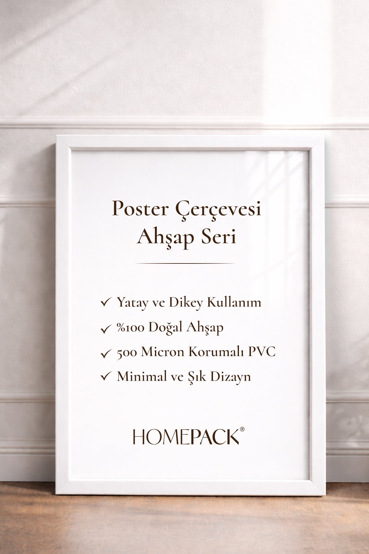 İnce Poster Çerçevesi - Beyaz