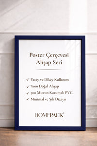 İnce Poster Çerçevesi - Mavi