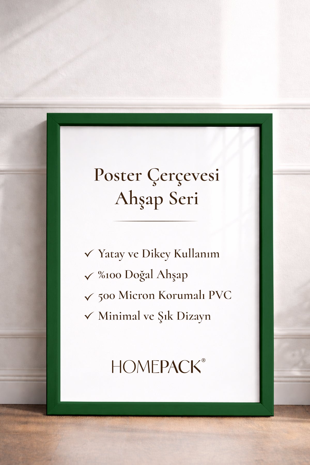 İnce Poster Çerçevesi - Yeşil