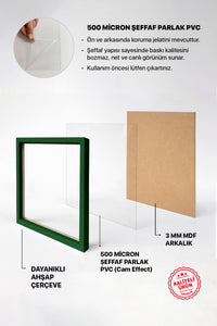 Kalın Kare Poster Çerçevesi - Yeşil
