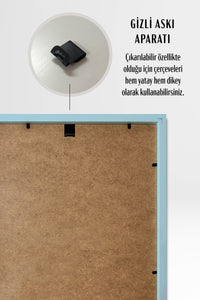 Kalın Kare Poster Çerçevesi - Açık Mavi