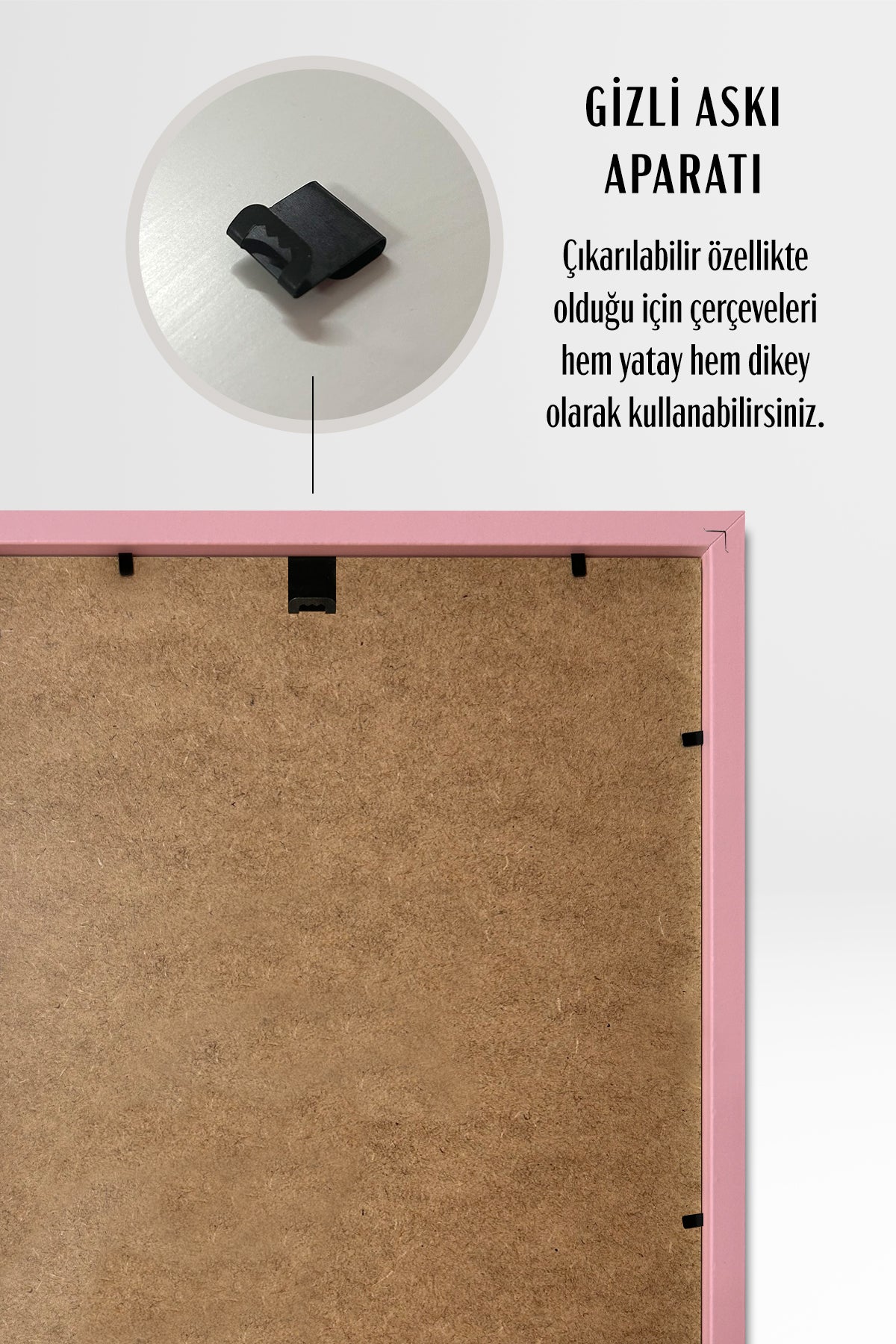 Kalın Poster Çerçevesi - Açık Pembe