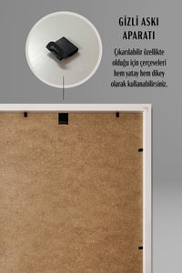 Kalın Kare Poster Çerçevesi - Beyaz