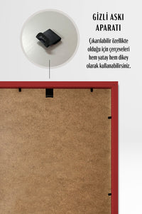 Kalın Kare Poster Çerçevesi - Kırmızı