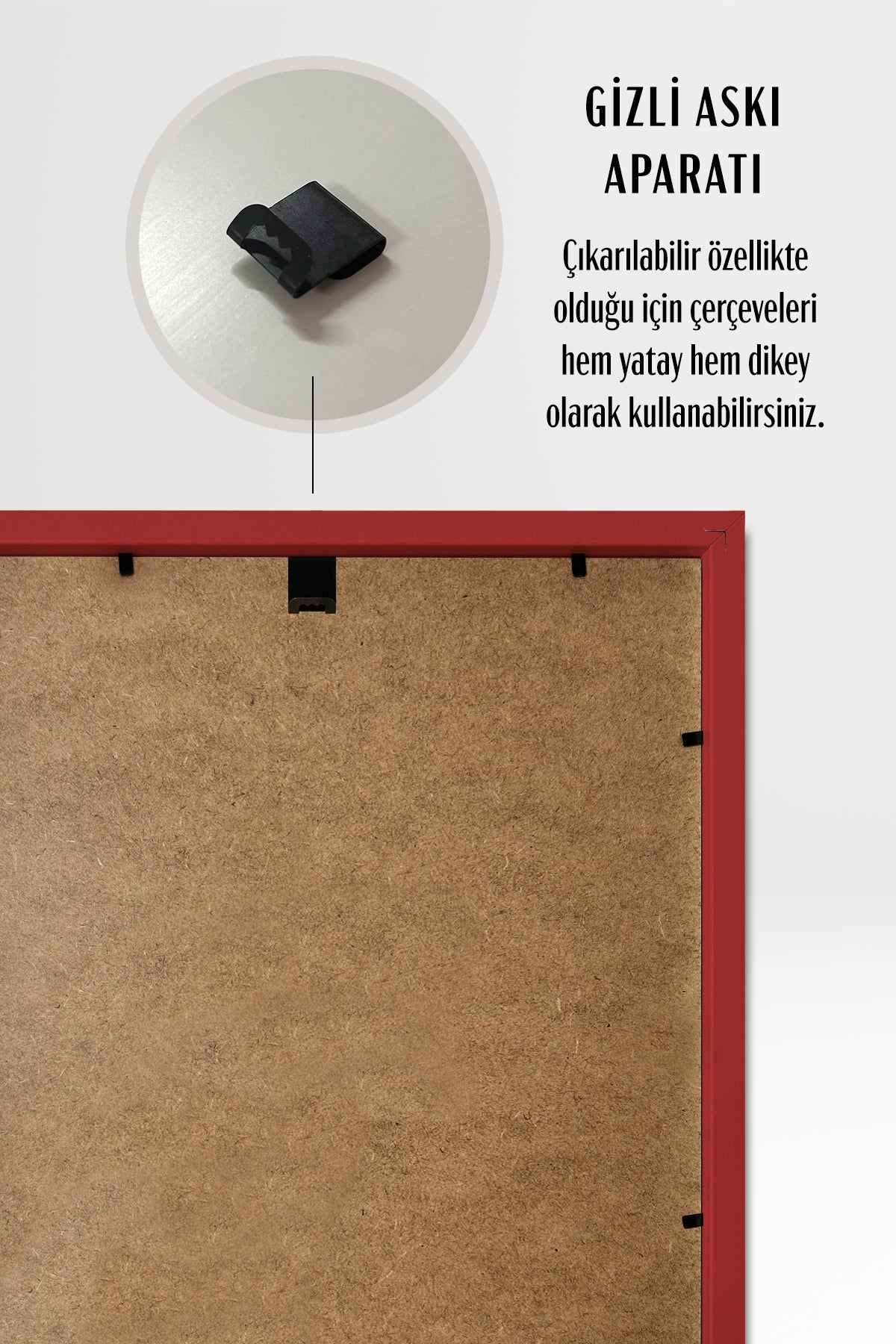 Kalın Kare Poster Çerçevesi - Kırmızı