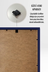 İnce Poster Çerçevesi - Mavi