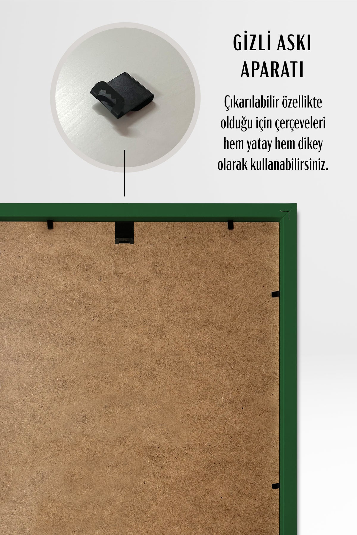 İnce Poster Çerçevesi - Yeşil