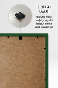 Kalın Kare Poster Çerçevesi - Yeşil