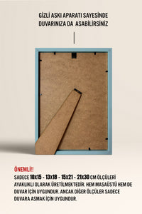 İnce Poster Çerçevesi - Açık Mavi
