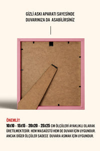 Kalın Kare Poster Çerçevesi - Açık Pembe