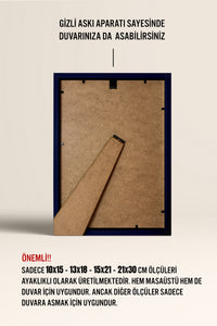 İnce Poster Çerçevesi - Mavi