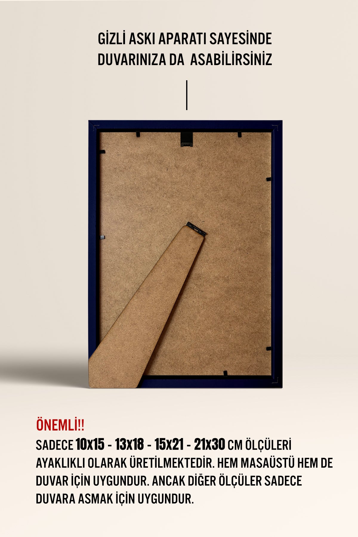 İnce Poster Çerçevesi - Mavi