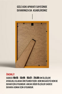 İnce Poster Çerçevesi - Sarı