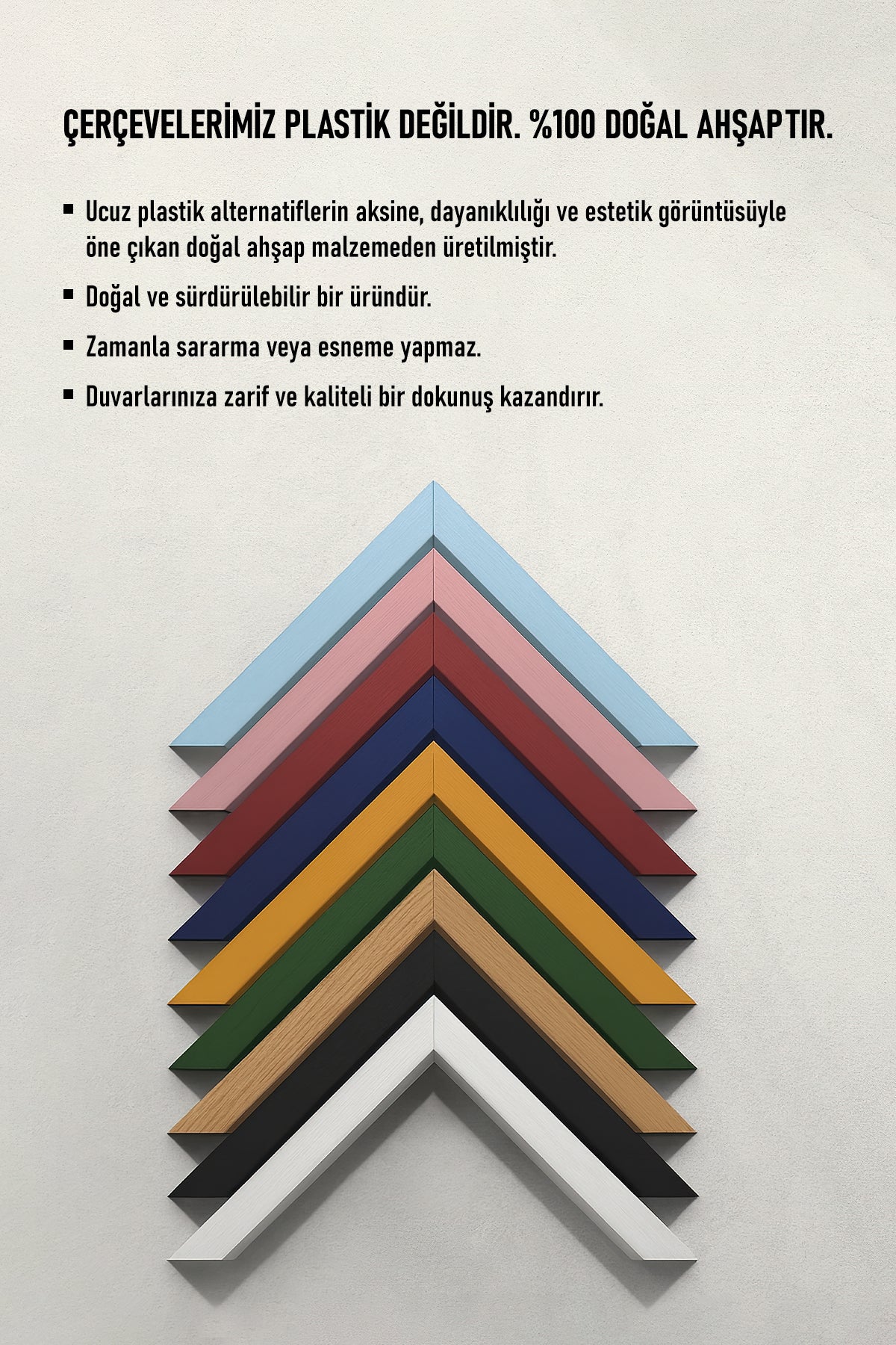 Kalın Poster Çerçevesi - Beyaz