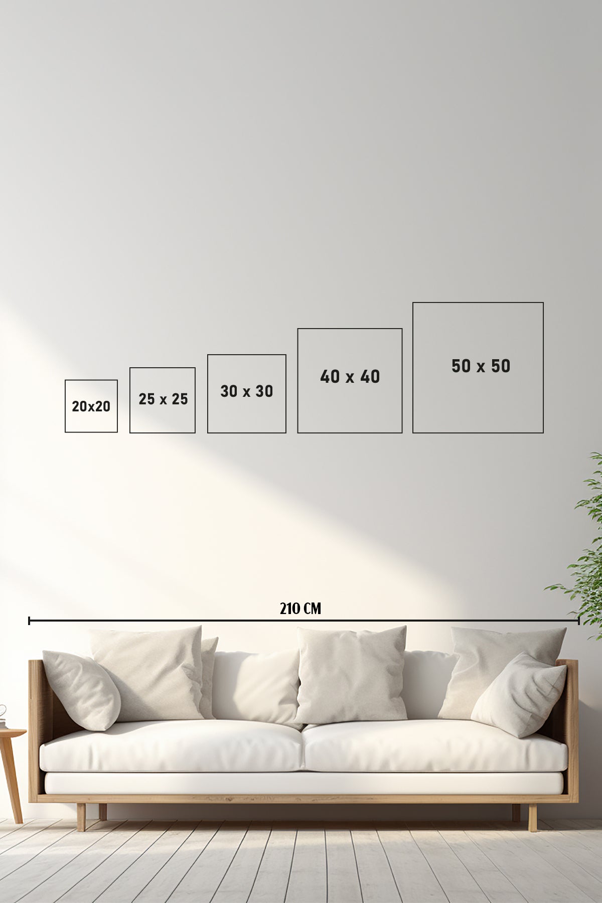 Kalın Kare Poster Çerçevesi - Açık Mavi