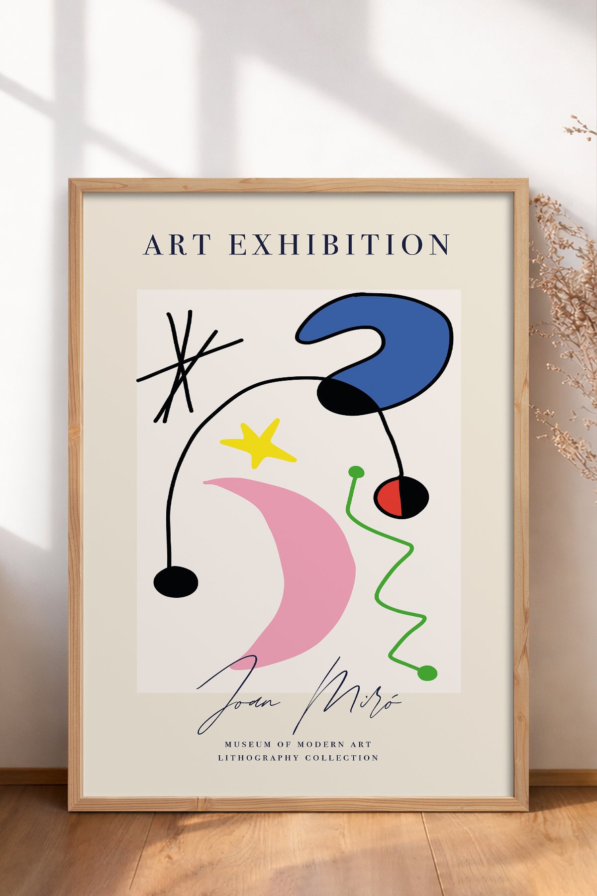 HOMEPACK Ahşap Çerçeveli Tablo Çerçeveli Poster Sanatsal Modern Duvar Dekoru ABSTRACT-015