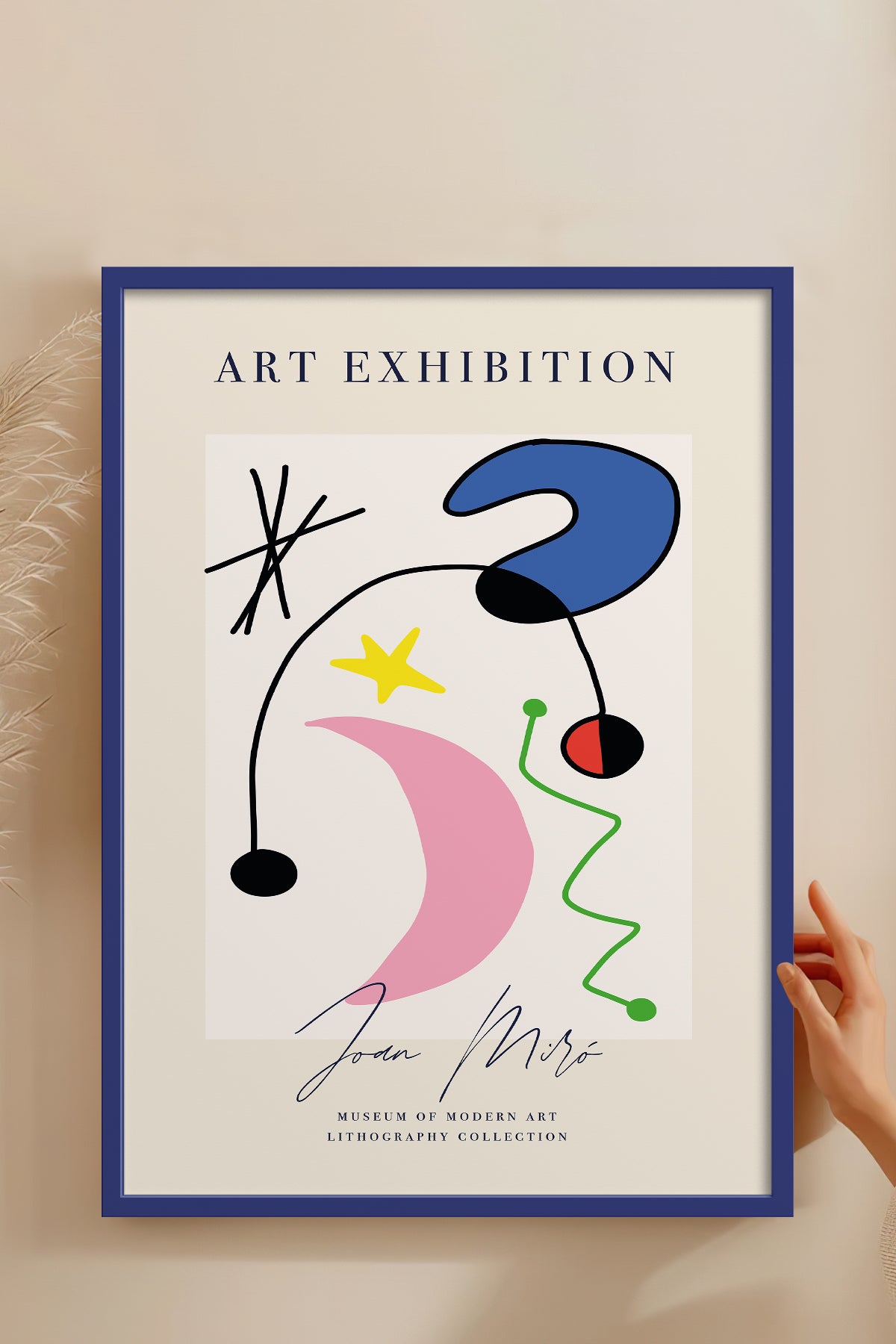 HOMEPACK Ahşap Çerçeveli Tablo Çerçeveli Poster Sanatsal Modern Duvar Dekoru ABSTRACT-015