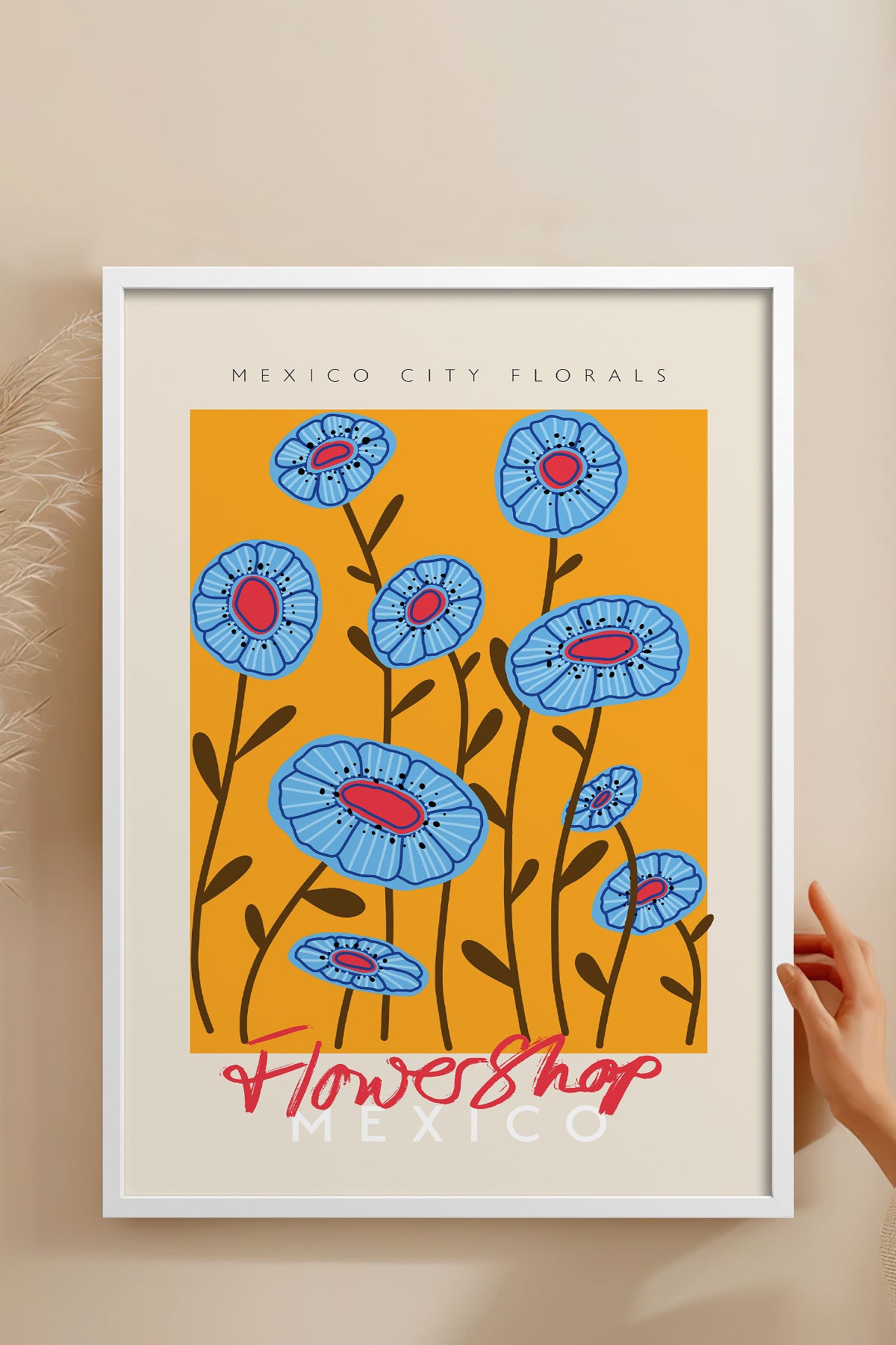 HOMEPACK Ahşap Çerçeveli Tablo Çerçeveli Poster Sanatsal Modern Duvar Dekoru ABSTRACT-26