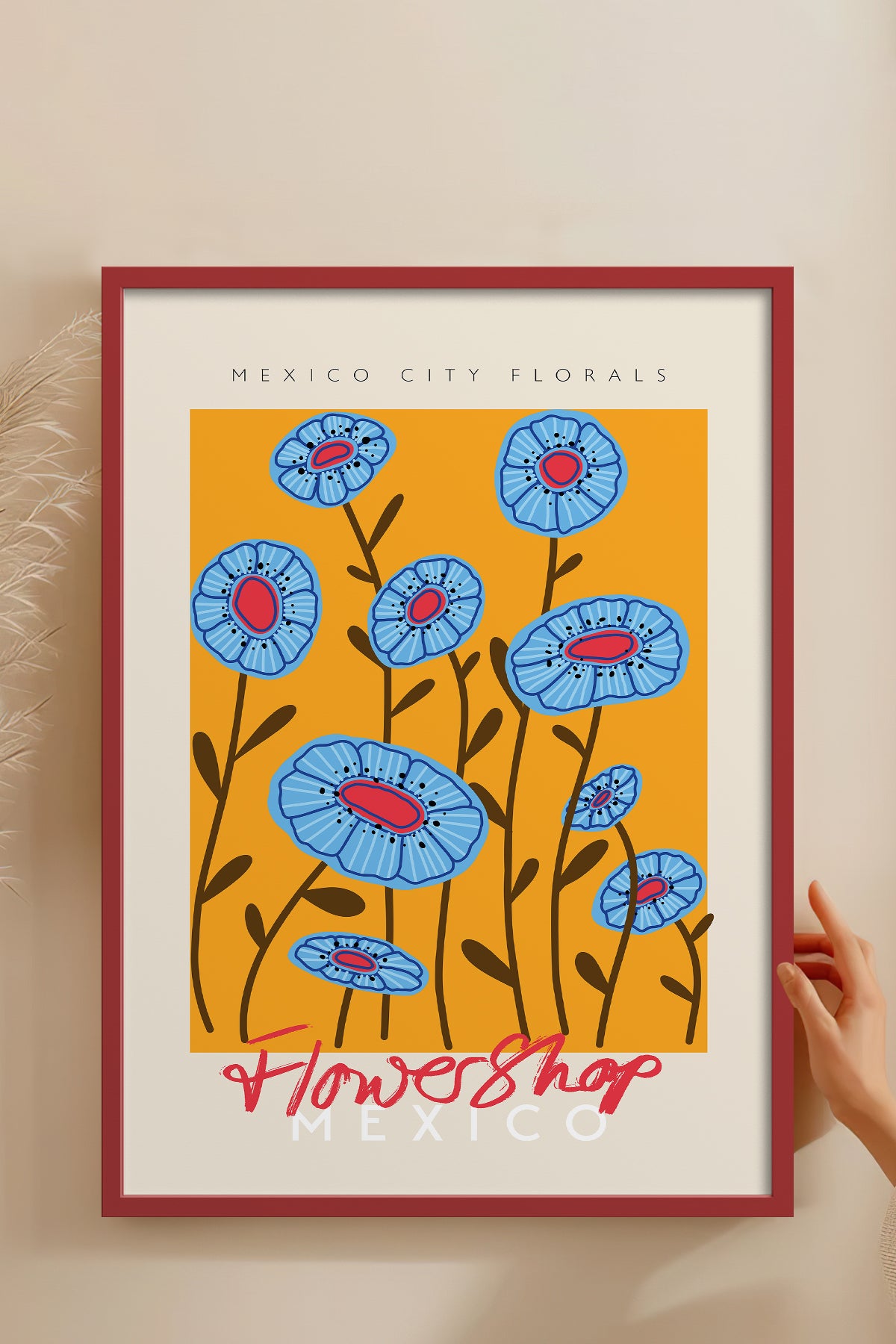 HOMEPACK Ahşap Çerçeveli Tablo Çerçeveli Poster Sanatsal Modern Duvar Dekoru ABSTRACT-26