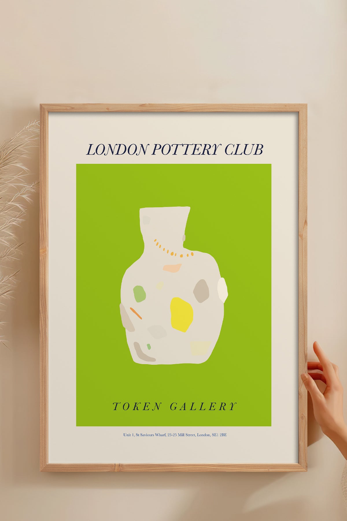 HOMEPACK Ahşap Çerçeveli Tablo Çerçeveli Poster Sanatsal Modern Duvar Dekoru ABSTRACT-03