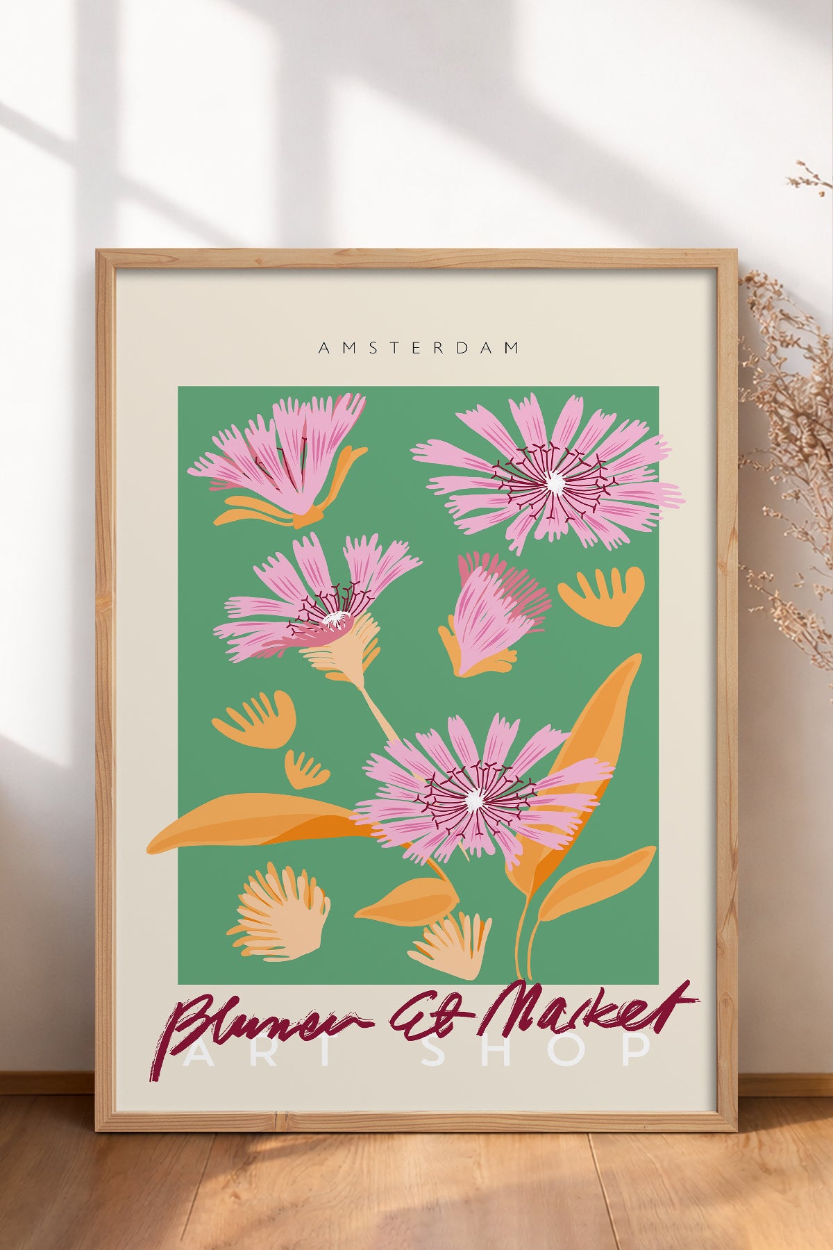 HOMEPACK Ahşap Çerçeveli Tablo Çerçeveli Poster Sanatsal Modern Duvar Dekoru ABSTRACT-042