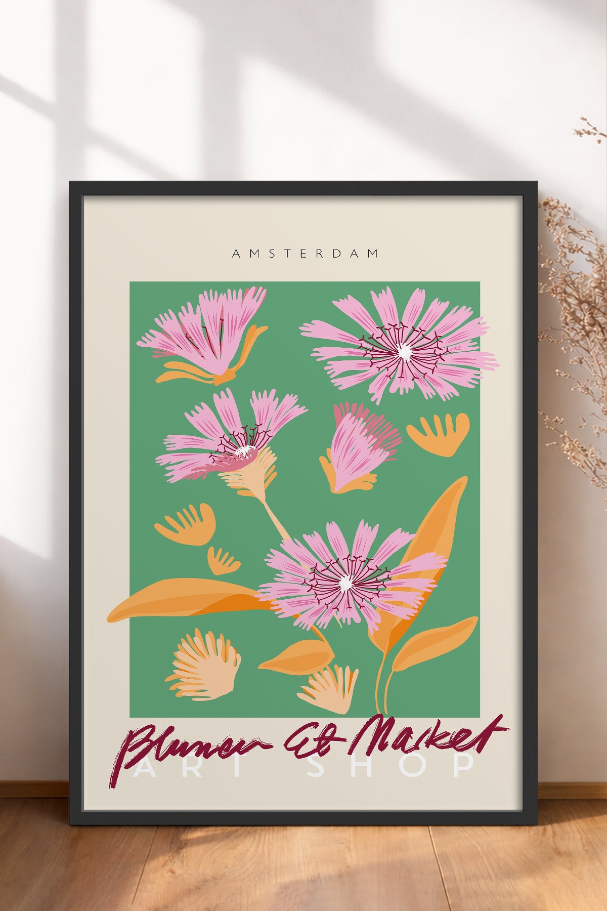HOMEPACK Ahşap Çerçeveli Tablo Çerçeveli Poster Sanatsal Modern Duvar Dekoru ABSTRACT-042