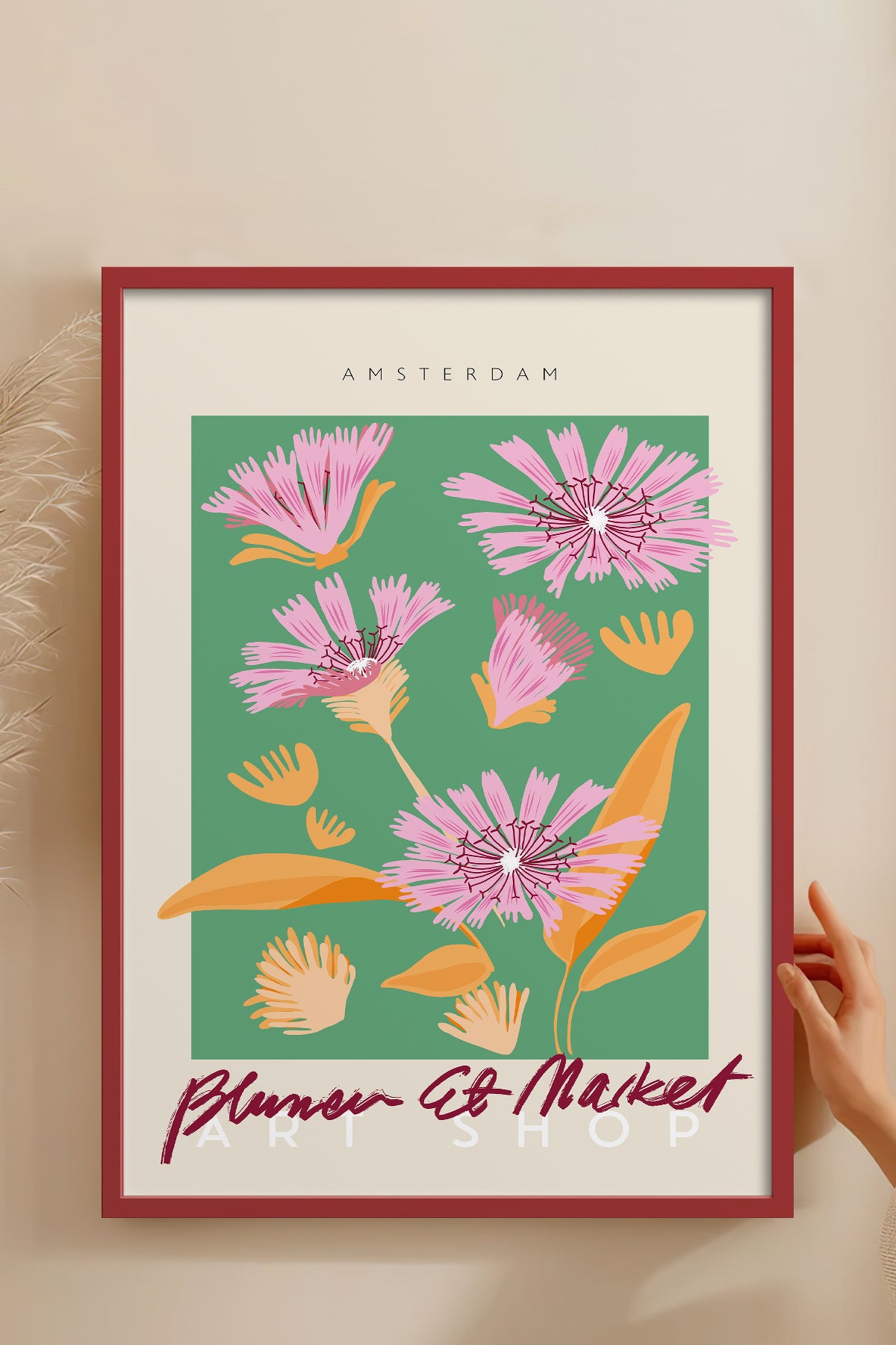 HOMEPACK Ahşap Çerçeveli Tablo Çerçeveli Poster Sanatsal Modern Duvar Dekoru ABSTRACT-042