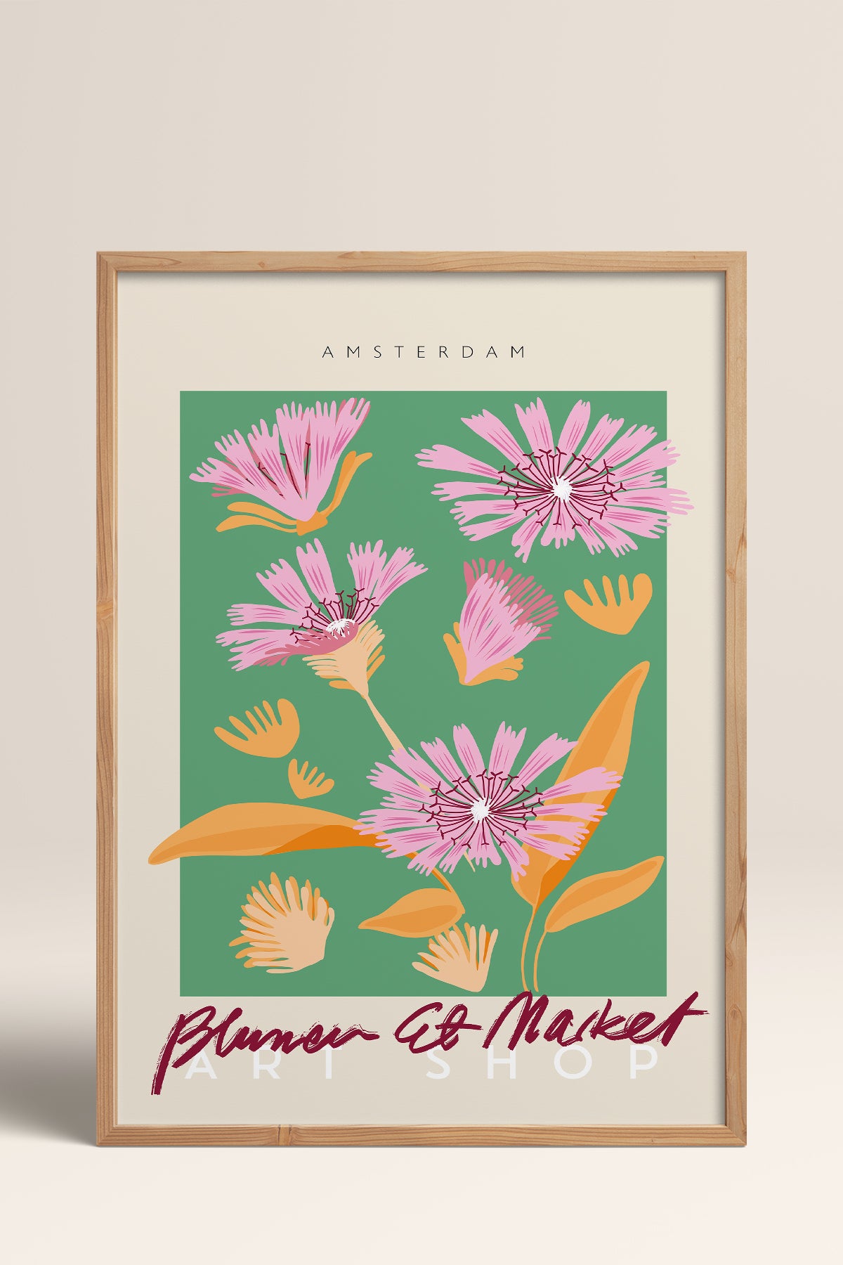 HOMEPACK Ahşap Çerçeveli Tablo Çerçeveli Poster Sanatsal Modern Duvar Dekoru ABSTRACT-042
