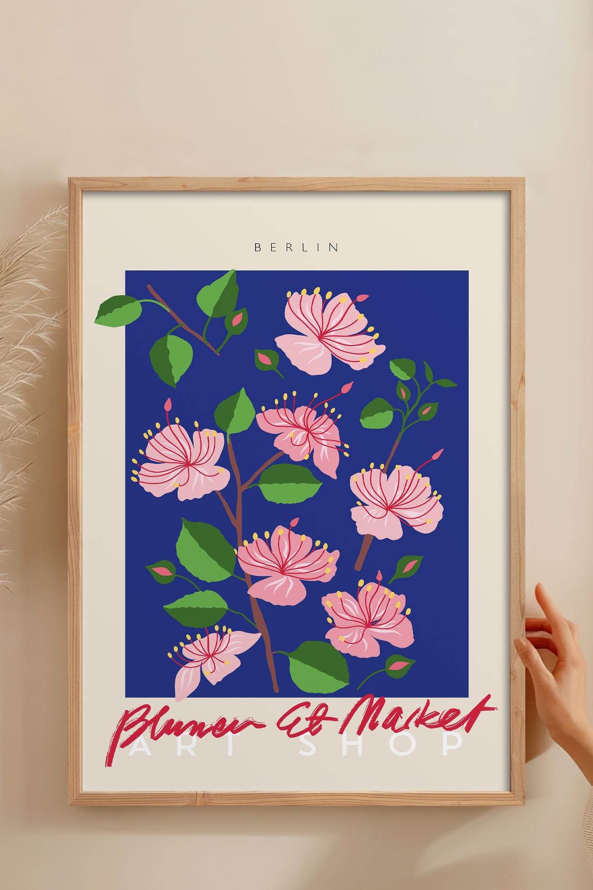 HOMEPACK Ahşap Çerçeveli Tablo Çerçeveli Poster Sanatsal Modern Duvar Dekoru ABSTRACT-044