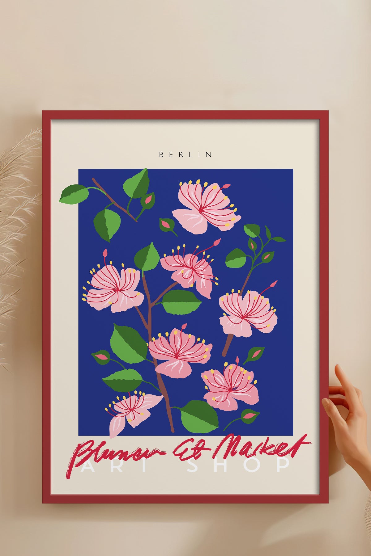 HOMEPACK Ahşap Çerçeveli Tablo Çerçeveli Poster Sanatsal Modern Duvar Dekoru ABSTRACT-044
