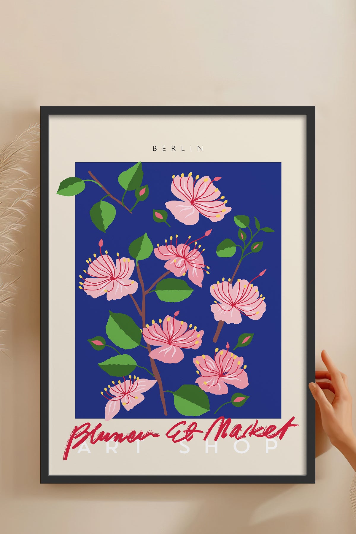 HOMEPACK Ahşap Çerçeveli Tablo Çerçeveli Poster Sanatsal Modern Duvar Dekoru ABSTRACT-044