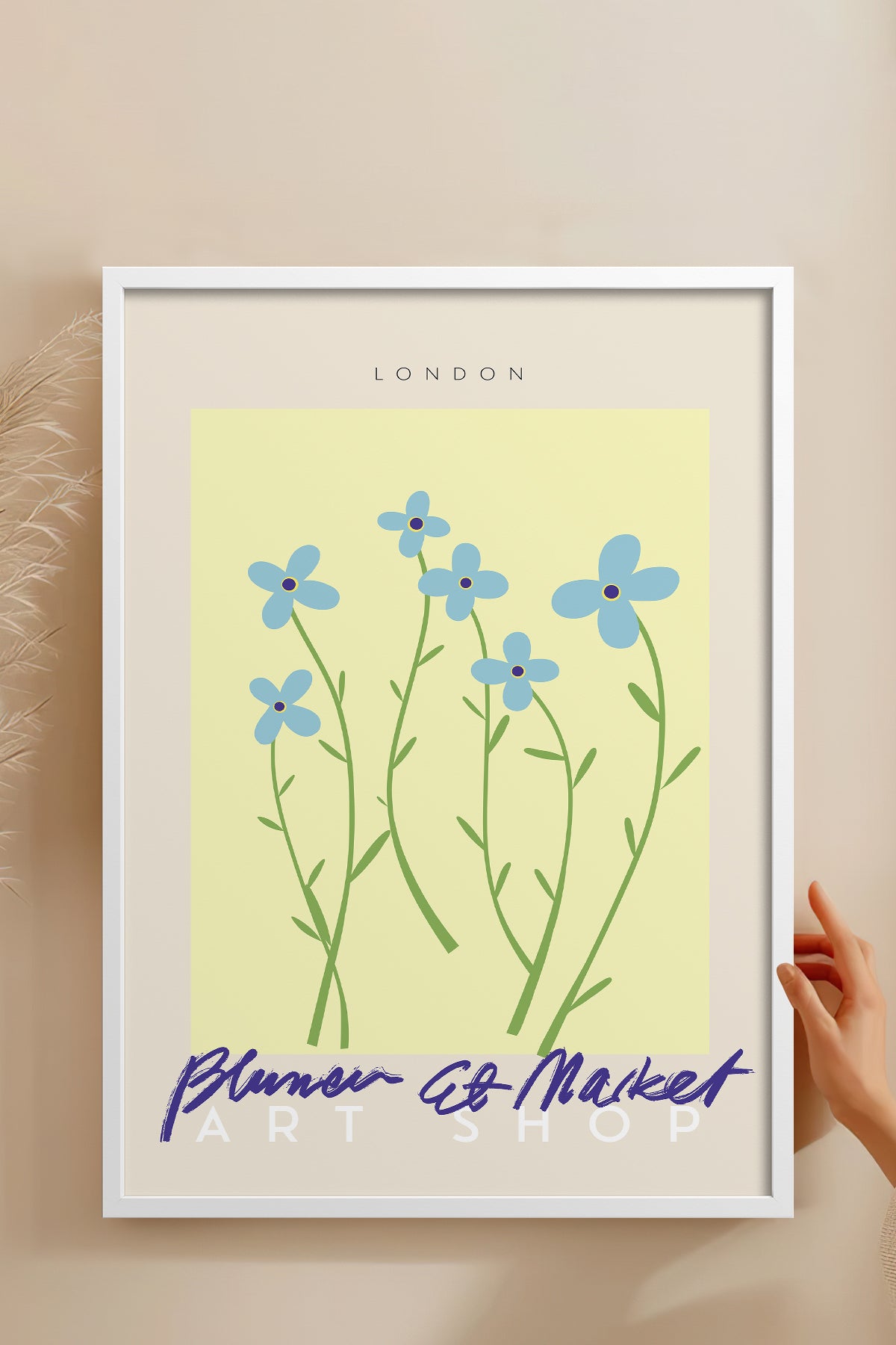 HOMEPACK Ahşap Çerçeveli Tablo Çerçeveli Poster Sanatsal Modern Duvar Dekoru ABSTRACT-049
