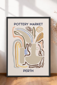 HOMEPACK Ahşap Çerçeveli Tablo Çerçeveli Poster Sanatsal Modern Duvar Dekoru ABSTRACT-07