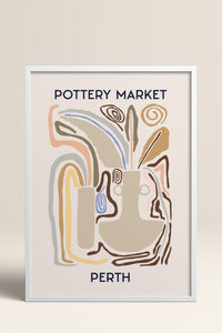 HOMEPACK Ahşap Çerçeveli Tablo Çerçeveli Poster Sanatsal Modern Duvar Dekoru ABSTRACT-07