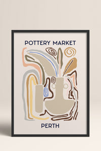 HOMEPACK Ahşap Çerçeveli Tablo Çerçeveli Poster Sanatsal Modern Duvar Dekoru ABSTRACT-07