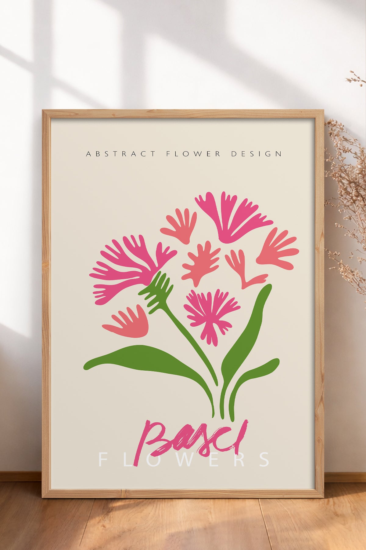 HOMEPACK Ahşap Çerçeveli Tablo Çerçeveli Poster Sanatsal Modern Duvar Dekoru ABSTRACT-070