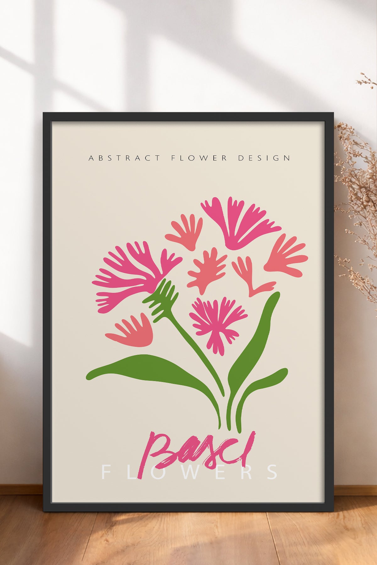 HOMEPACK Ahşap Çerçeveli Tablo Çerçeveli Poster Sanatsal Modern Duvar Dekoru ABSTRACT-070