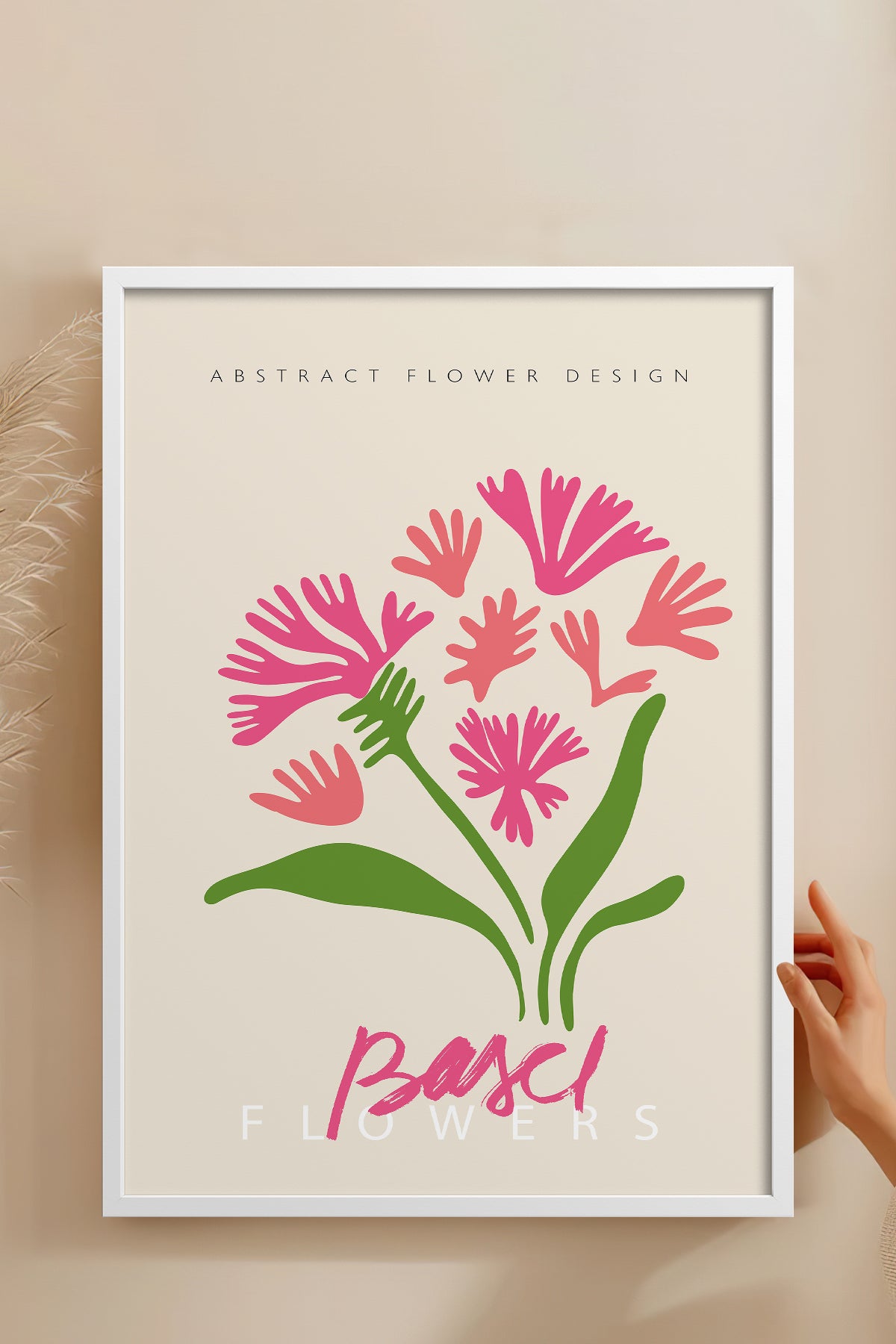 HOMEPACK Ahşap Çerçeveli Tablo Çerçeveli Poster Sanatsal Modern Duvar Dekoru ABSTRACT-070