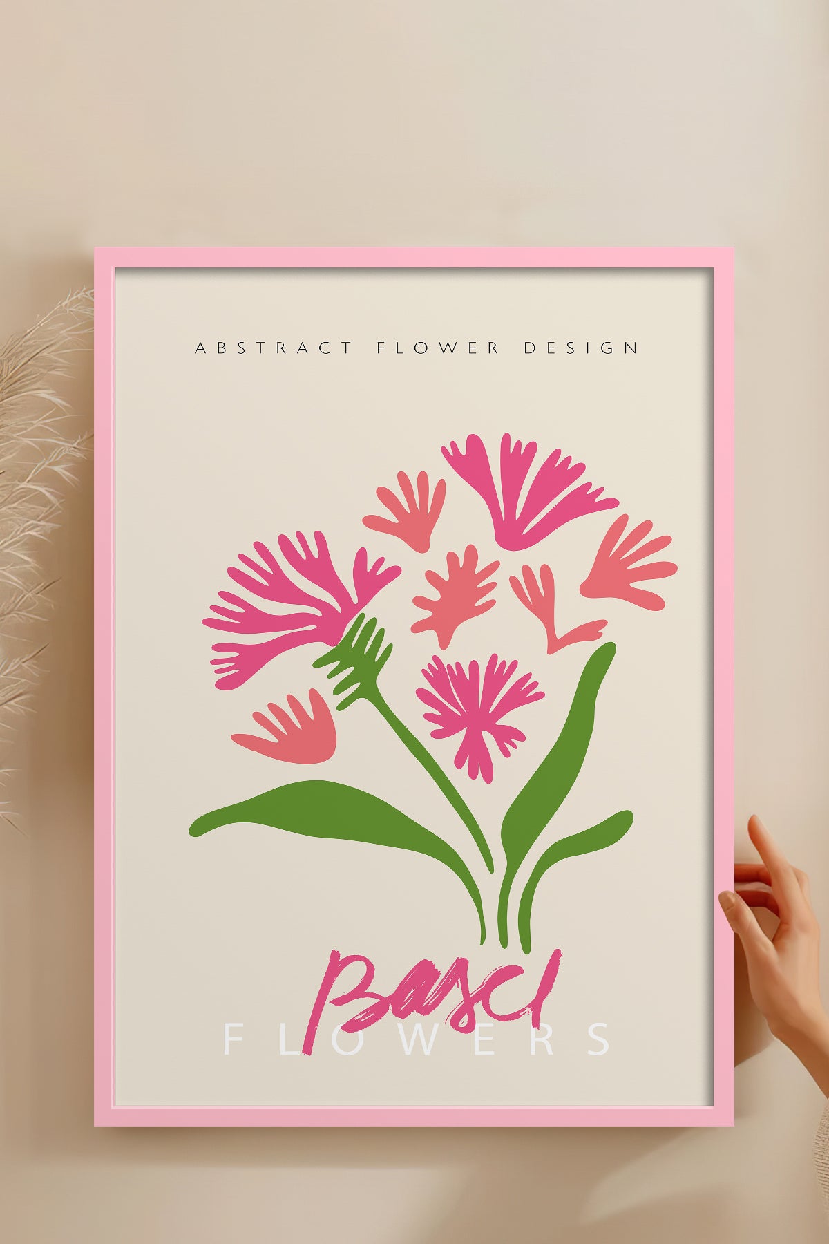 HOMEPACK Ahşap Çerçeveli Tablo Çerçeveli Poster Sanatsal Modern Duvar Dekoru ABSTRACT-070