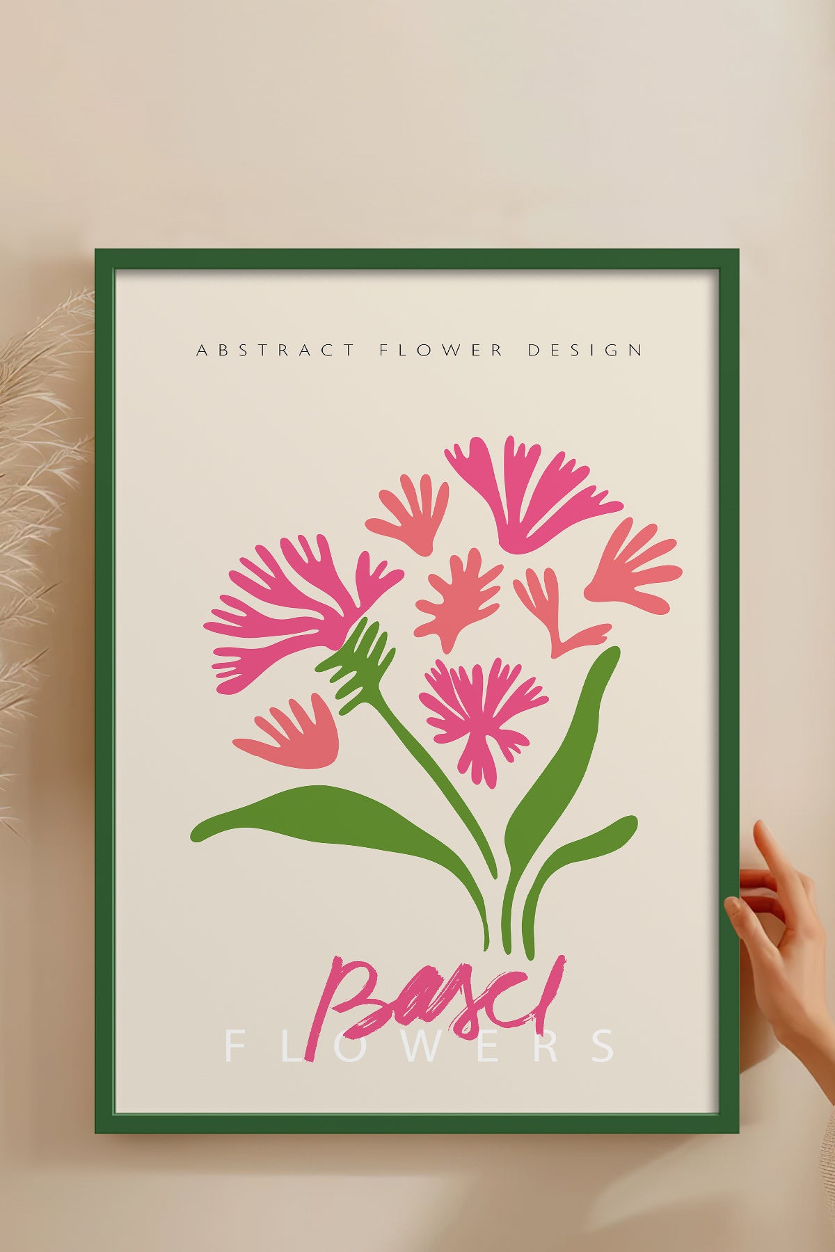 HOMEPACK Ahşap Çerçeveli Tablo Çerçeveli Poster Sanatsal Modern Duvar Dekoru ABSTRACT-070