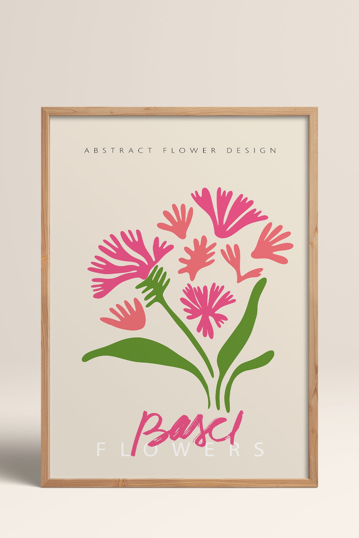 HOMEPACK Ahşap Çerçeveli Tablo Çerçeveli Poster Sanatsal Modern Duvar Dekoru ABSTRACT-070