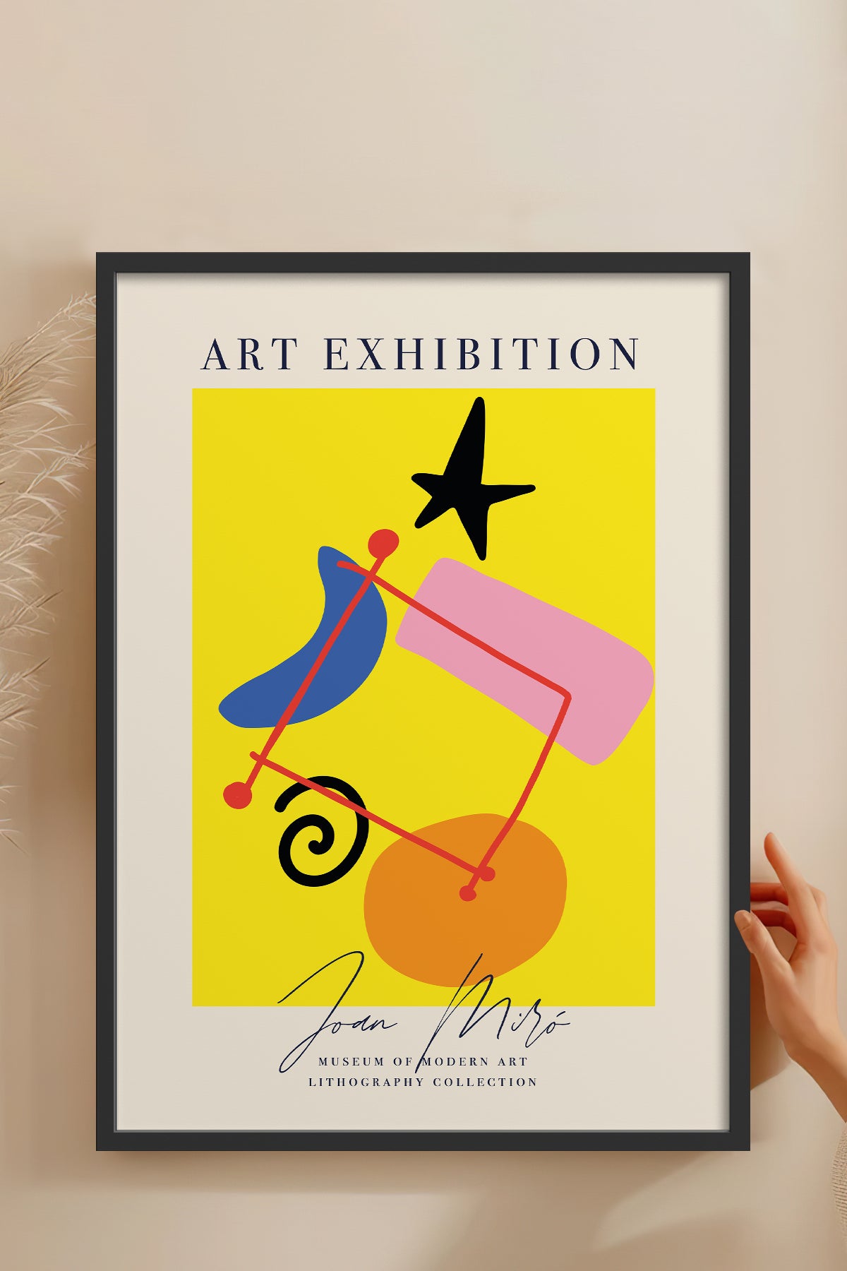 HOMEPACK Ahşap Çerçeveli Tablo Çerçeveli Poster Sanatsal Modern Duvar Dekoru ABSTRACT-10