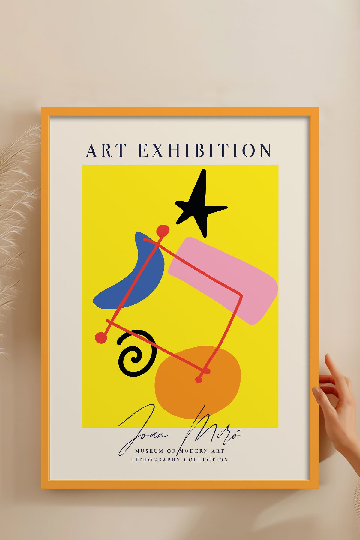HOMEPACK Ahşap Çerçeveli Tablo Çerçeveli Poster Sanatsal Modern Duvar Dekoru ABSTRACT-10