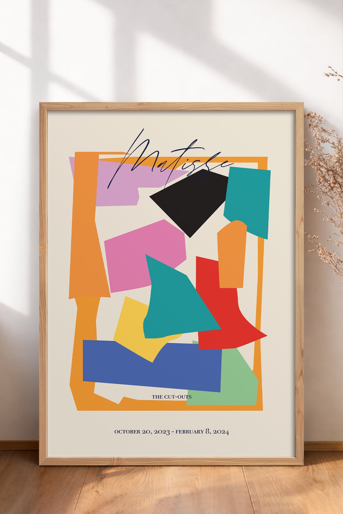 HOMEPACK Ahşap Çerçeveli Tablo Çerçeveli Poster Sanatsal Modern Duvar Dekoru ABSTRACT-100