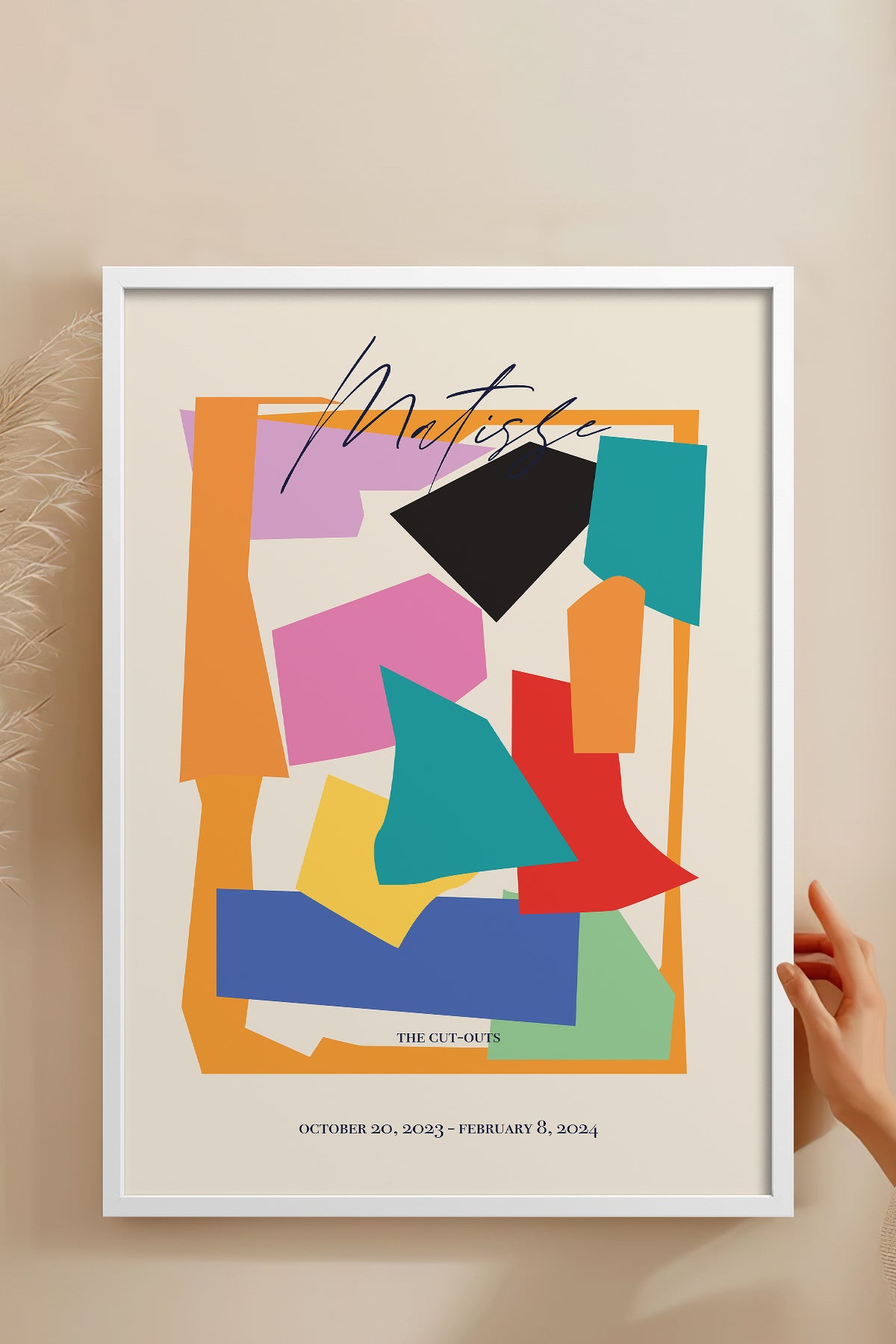 HOMEPACK Ahşap Çerçeveli Tablo Çerçeveli Poster Sanatsal Modern Duvar Dekoru ABSTRACT-100