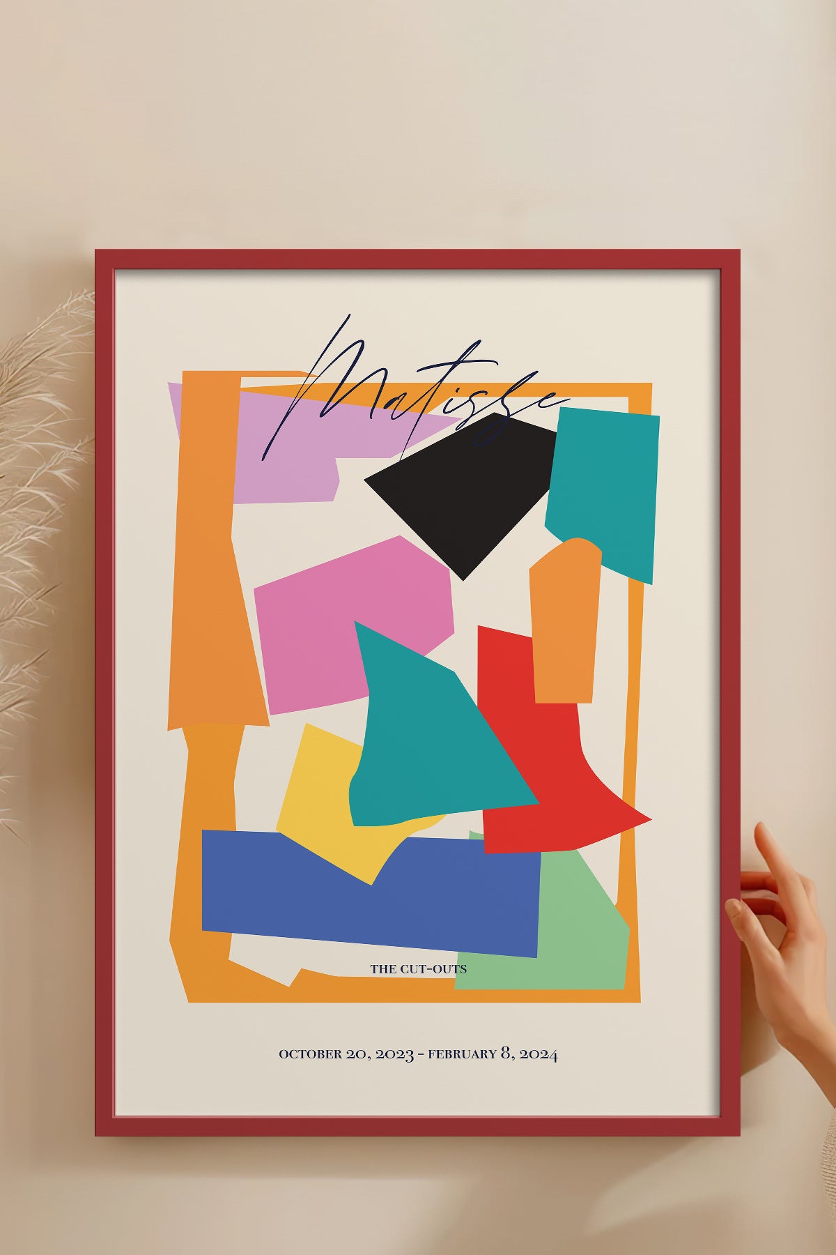 HOMEPACK Ahşap Çerçeveli Tablo Çerçeveli Poster Sanatsal Modern Duvar Dekoru ABSTRACT-100